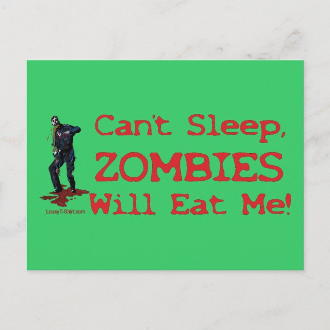Cartão Postal Zombies Vai Comer-Me (Frente)