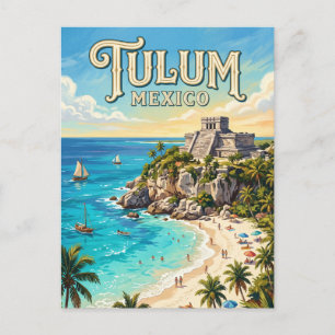 Cartão Postal Zona Arqueológica de Tulum México