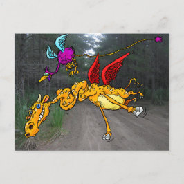 Cartão Postal Zoológico voador.