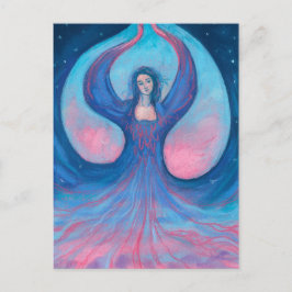 Cartão Postal Zorya Dawn Deusa Eslavo Folclore Fantasia Surreal