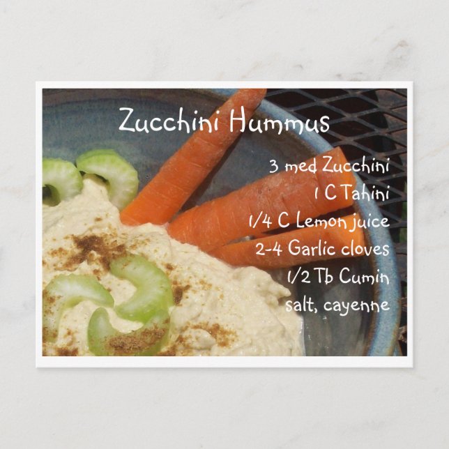 Cartão Postal Zucchini Hummus (Frente)