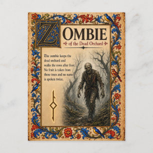 Cartão Postal Zumbi, Arte do Bestiário Medieval