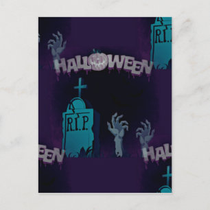 Cartão Postal zumbi de halloween