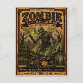 Cartão Postal Zumbi, Monstro de Circo Vintage