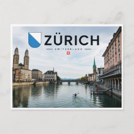 Cartão Postal Zurique - Suíça - Rio Limmat