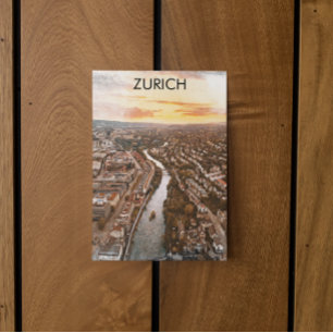Cartão Postal Zurique, Vista da Cidade da Europa da Suiça