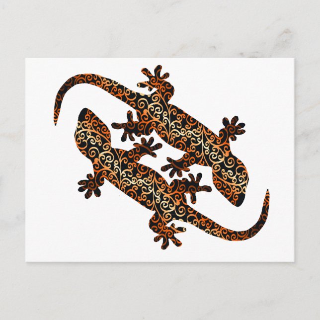 Cartão Postal zwei geckos (Frente)