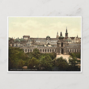 Cartão Postal Zwinger e o Teatro, Altstadt, Dresden, Saxónia