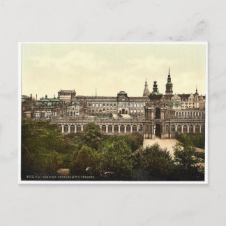 Cartão Postal Zwinger e o Teatro, Altstadt, Dresden, Saxónia