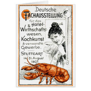 Cartão Poster 1897 culinário
