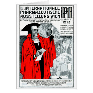 Cartão Poster 1913 da farmácia de Viena
