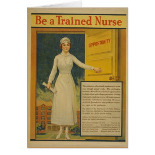 Cartão poster 1917 WWI Ser Um Impressão De Enfermeiro Tre