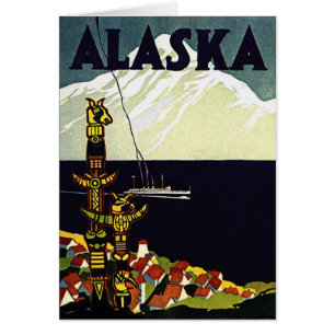 Cartão poster de Alaska do vintage