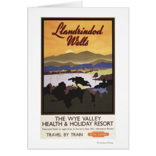 Cartão Poster de British Rail do recurso do vale do Wye