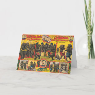 Cartão Poster de Circo de Elefantes