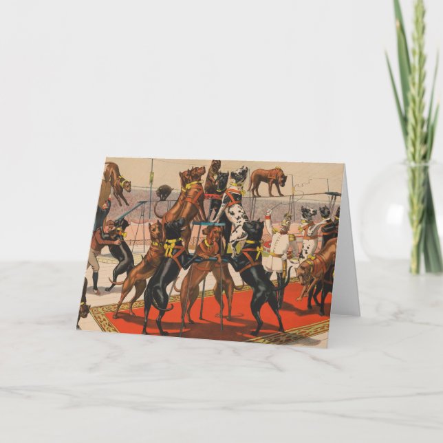 Cartão Poster de Circo De Grandes Danças Com Formador (Frente)