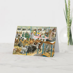 Cartão Poster de Circo De Pessoas De Diferentes Nacionali