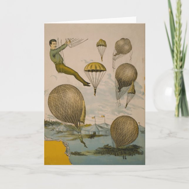 Cartão Poster De Circo De Um Balão Aéreo (Frente)