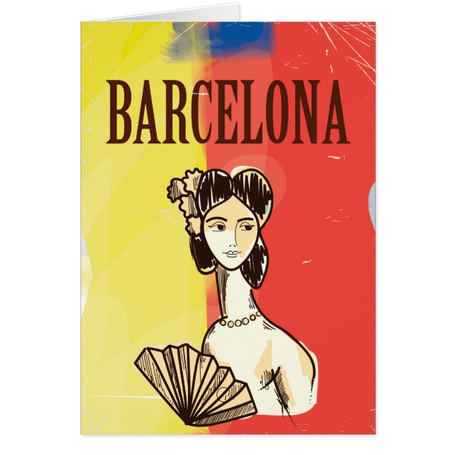 Cartão Poster de Espanha de Barcelona (Frente)