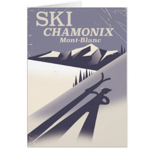 Cartão Poster de Esqui Chamonix-Mont-Blanc