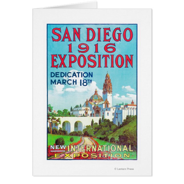 Cartão Poster de Exposição Internacional de San Diego (Frente)