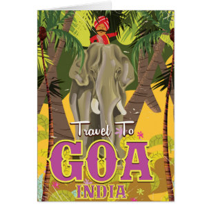Cartão Poster de férias de índio Goa Elephant