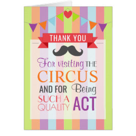 Cartão Poster de Festa de aniversário de Circus de Vintag