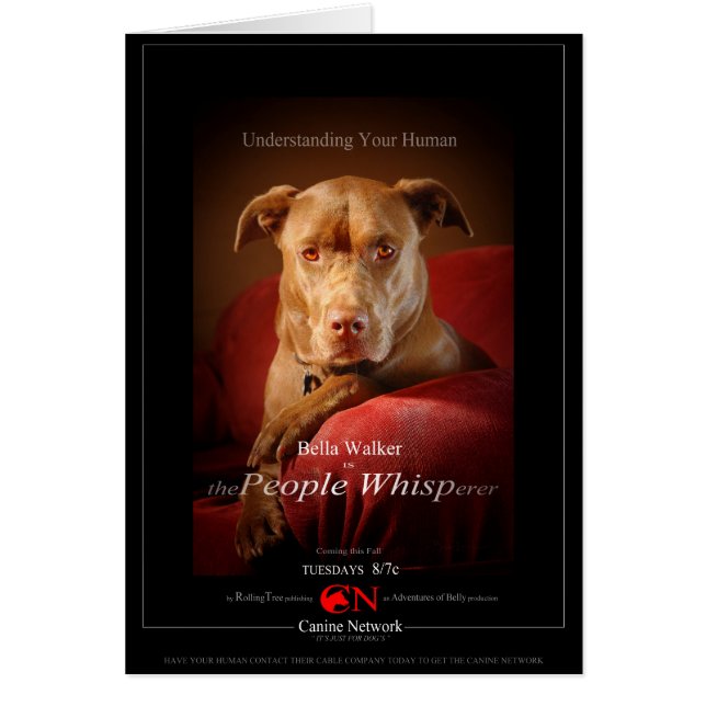 Cartão Poster de Filme de Mix Dog de Pit de Chocolate (Frente)