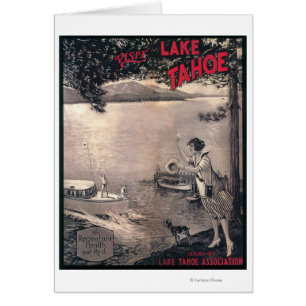 Cartão Poster de madeira do barco