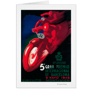 Cartão poster de motocicleta Internat de 5 Gran Premio