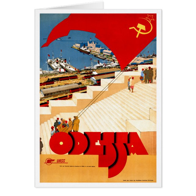 Cartão Poster de Odessa da União Soviética Restaurada (Frente)