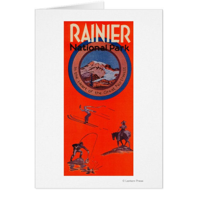 Cartão Poster de propaganda do Rainier (Frente)