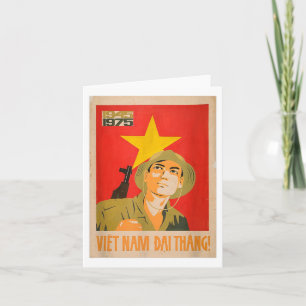 Cartão Poster de Propaganda Vietcong - Comunista da Guerr