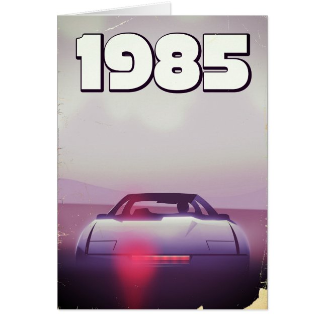 Cartão poster de supercarro de 1985 (Frente)