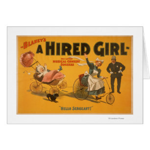 Cartão poster de Teatro Comédia de Sucesso "Uma Menina Ad