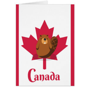 Cartão Poster de viagens canadense dos desenhos animados