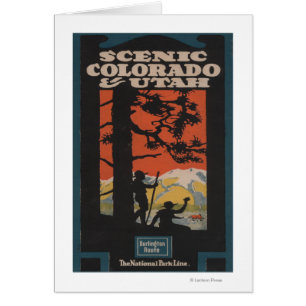 Cartão Poster de viagens cénico de Colorado & de Utá