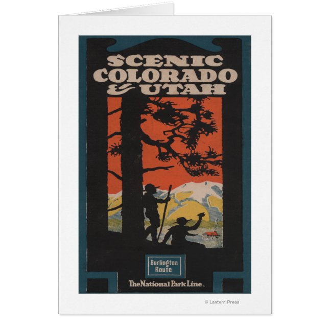Cartão Poster de viagens censo do Colorado e Utah (Frente)