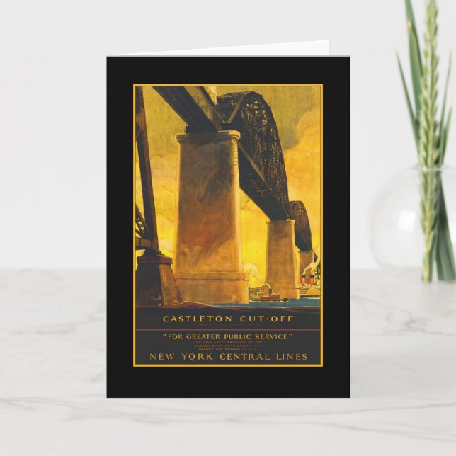 Cartão Poster de viagens da Ponte Castleton Cutoff em Car (Frente)