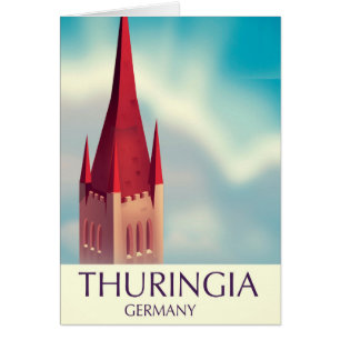 Cartão Poster de viagens de Alemanha do Thuringia