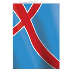 Cartão Poster de viagens de bandeira da Noruega