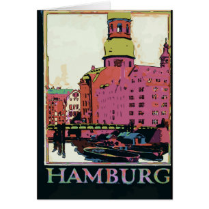 Cartão Poster de viagens de Hamburgo