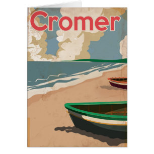 Cartão Poster de viagens de locomotivas Cromer Vintage