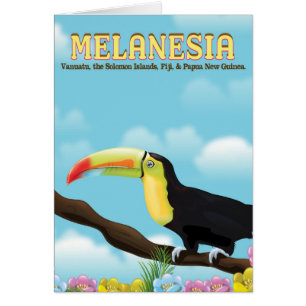 Cartão poster de viagens de Melanesia Toucan