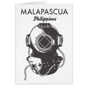 Cartão Poster de viagens de mergulho nas Filipinas