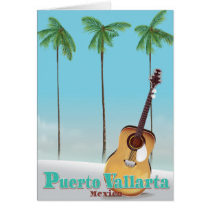 Cartão Poster de viagens de Puerto Vallarta México