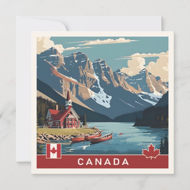 Cartão Poster de viagens do Canadá (Frente)