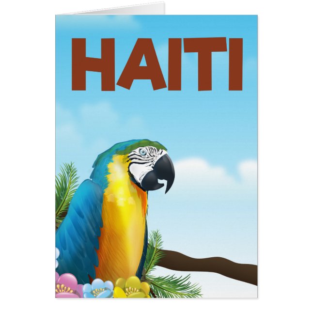 Cartão Poster de viagens do Haiti (Frente)