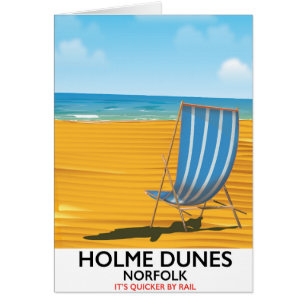 Cartão poster de viagens Holme Dunes Norfolk