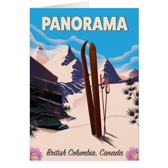 Cartão Poster de viagens Panorama Canadá (Frente)